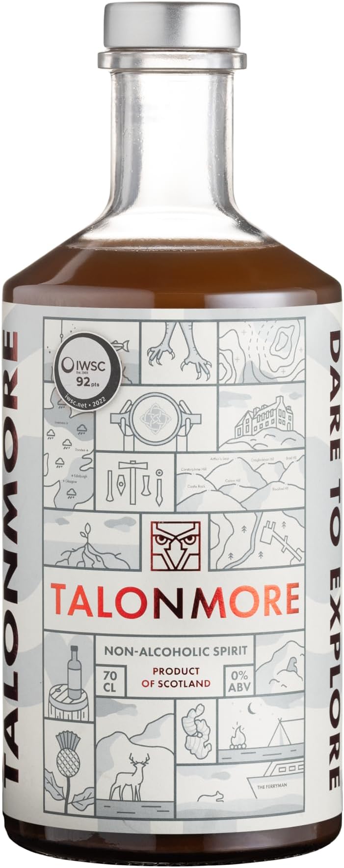 Talonmore Drinks Company Limited Non-Alcoholic Spirit 70cl | Vegan | Natural Ingredients and No Artificial Flavours | Ginger Infused Gluten Free Scottish Water | 0% abv