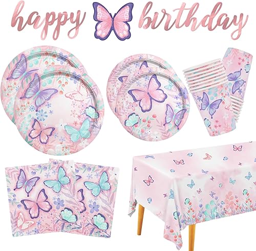 Miniatura 8 de Decoraciones de feliz cumpleaños juego de suministros de fiesta de feliz cumpleaños con diseño de puntos de cumpleaños, incluye platos de cumpleaños