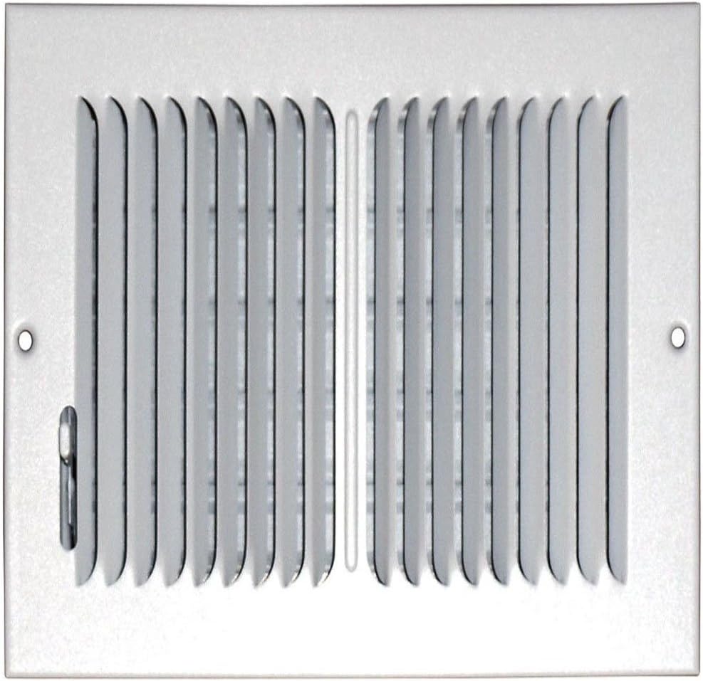 Speedi-Grille SG-88 CW2 8-Inch by 8-Inch White Ceiling/Sidewall Vent Register with 2 Way Deflection