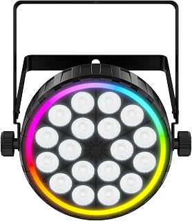 CHAUVET DJ FXPar 6 LED PAR Light, RGBW Wash & RGB Effect Ring Stage Light with 6-Zone Control, DJ Party Light, DMX, Sound Activated Programs, IRC-6 Remote Compatible, Event & Entertainment Lighting