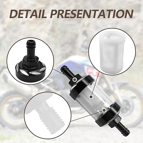 Miniatura 3 de Filtro de combustible automotriz, desmontable y lavable, filtros de combustible impermeables para vehículos, 1.1 x 3.46 x 0.31 pulgadas, accesorios