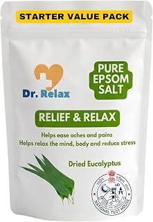 Dr.Relax 100% Pure Epsom Bath Salt Crystal | Detox Bath Salt For Stress Relief & Recovery | Relieves Muscle Pain, Cramps, ... Price In India