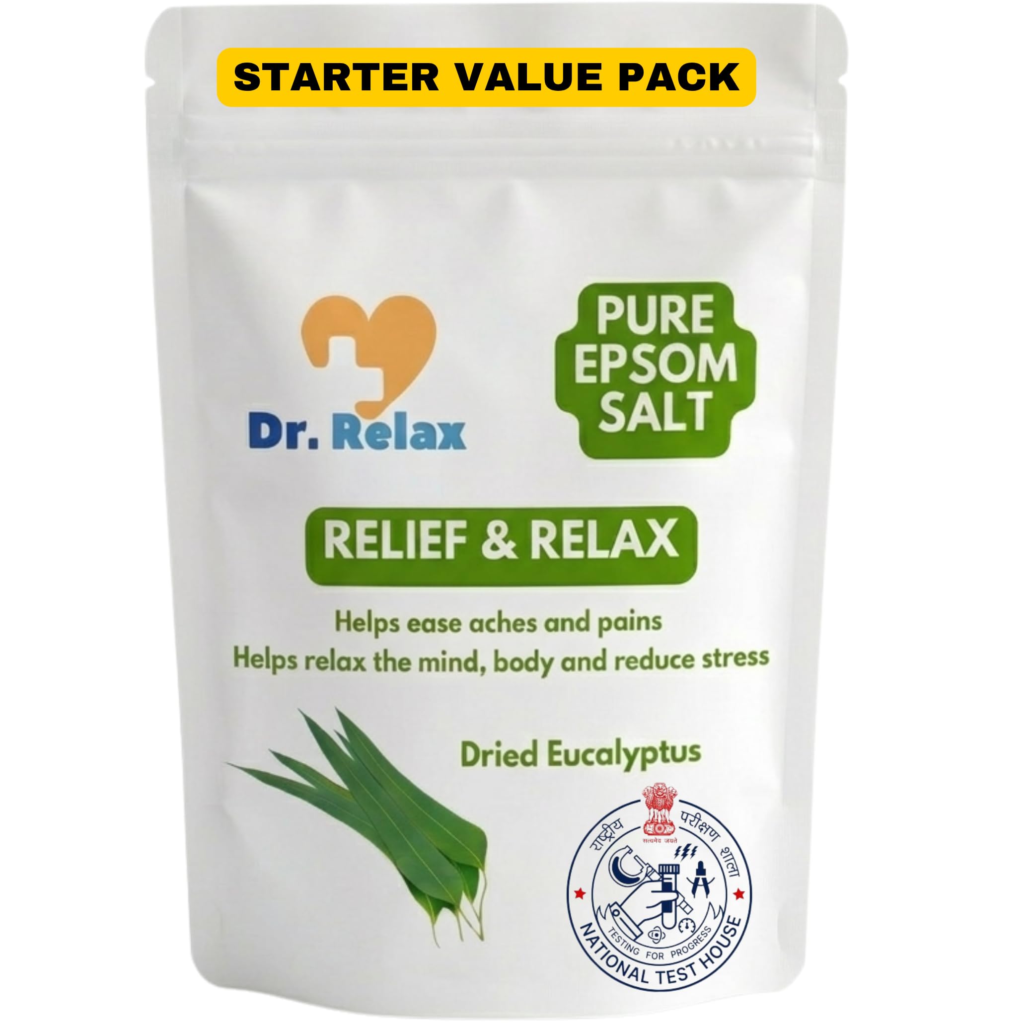 Dr.Relax 100% Pure Epsom Bath Salt Crystal | Detox Bath Salt For Stress Relief & Recovery | Relieves Muscle Pain, Cramps, Joint Stiffness & Inflammation with Magnesium Salt & Eucalyptus 850 Gm-picture-14
