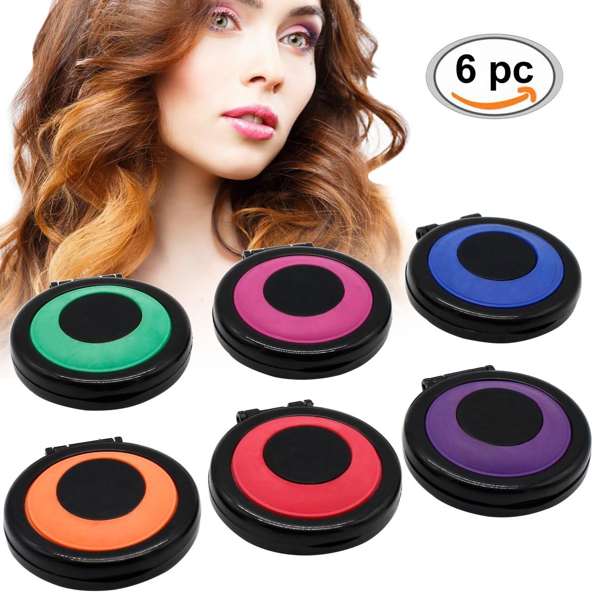 24 Colors Hair Chalk Set Non-Toxic Temporary Washable Hair Dye Colors for Party & Cosplay (p7)