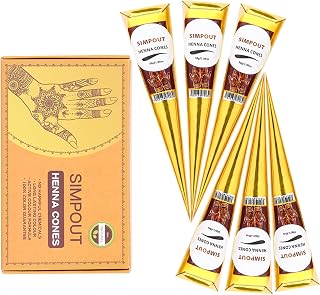 100% Hair Cones - Ready-to-use Hair Paste Hair Dye Cone, Easy to Use, Perfect for Spot Hair Coloring, 6 Pack (E01 Black)