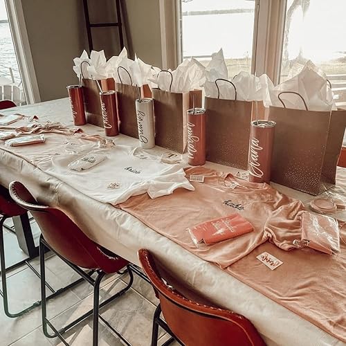 Miniatura 7 de Personalized Tumbler With Lid and Straw, Stainless Steel Skinny Tumbler, Personalized Gift for Mom, Gift for Her, Bridal Party Gifts (Rose Gold -