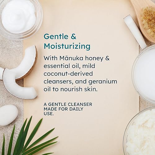 Miniatura 5 de MELORA Jabón corporal de miel de Manuka (7 onzas), jabón corporal hidratante para el cuidado de la piel con miel de manuka y aceite para acné, piel