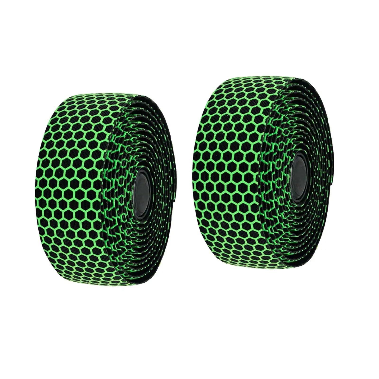 Envolvente De Manillar Moto Cinta Para Manillar De Bicicleta 2 Uds Agujeros Transpirables Agarre Silicona Profesional Para Bicicletas Montaña Ciclismo Carretera Al Aire Libre(Green)