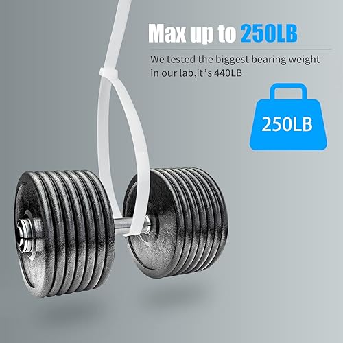 Miniatura 4 de Bridas blancas de 24 pulgadas, resistentes, 50 unidades, 250 libras, ultra exclusivas, bridas de plástico fuertes, bridas grandes extra largas, para