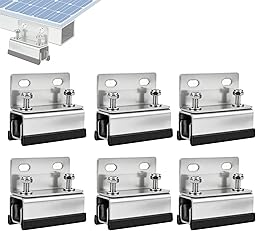 6pcs Van Roof Rack Mount Kit, 304 Stainless Steel Brackets, Compatible with ProMaster/Boxer/Ducato/Jumper Vans, Roof Mount Kit for RV Solar Panels