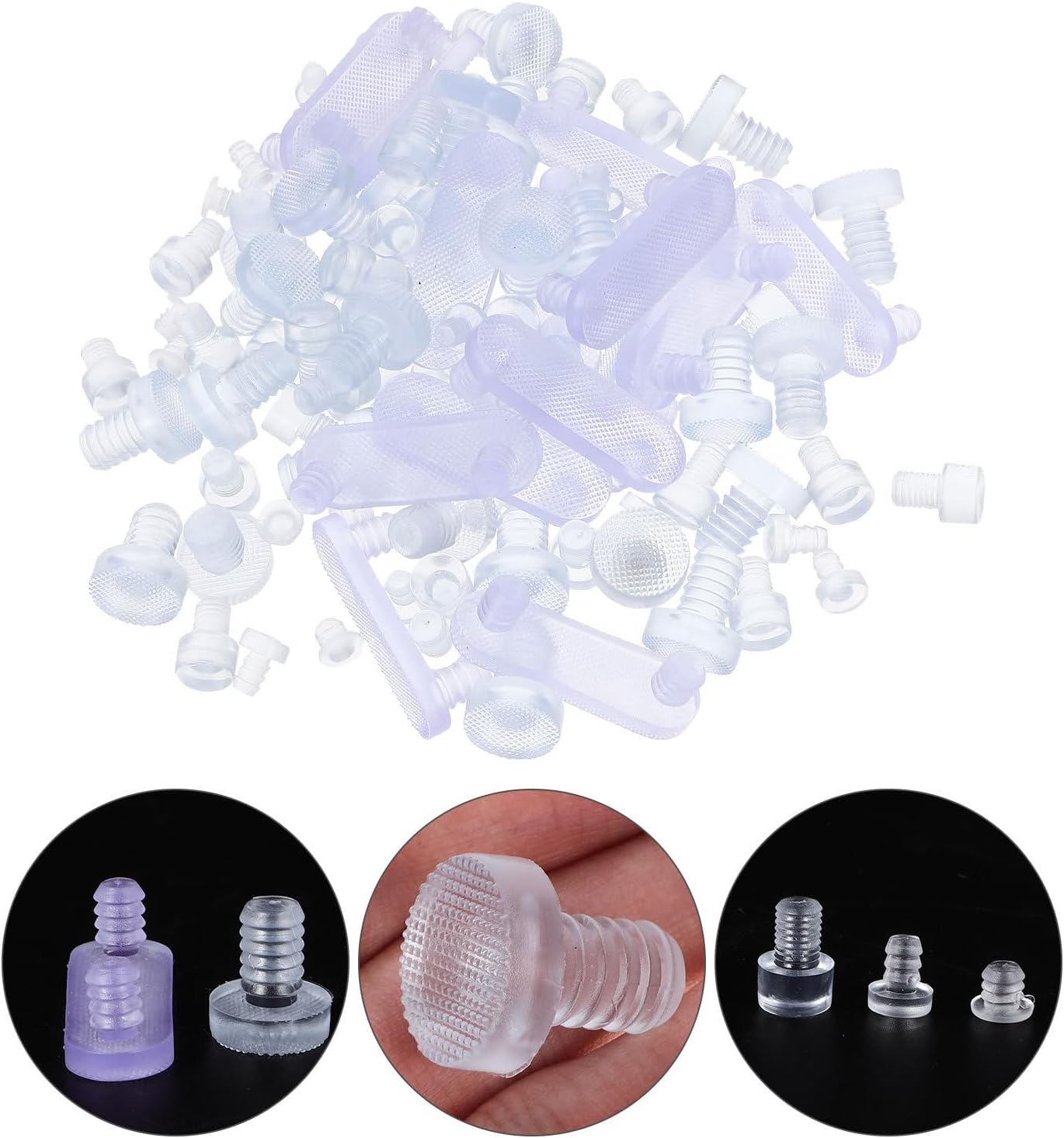 PRETYZOOM 150pcs PVC Cabinet Door Bumpers for Noise Reduction and Scratch Protection, Soft Embedded Anti-Collision Pads for Tables and Glass Surfaces, Kitchen and Furniture Hardware