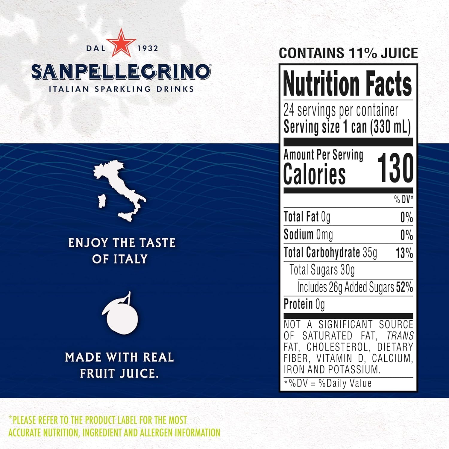 San Pellegrino Sparkling Fruit Beverages Variety Pack - 11.15 Fl Oz Cans (12 Pack)