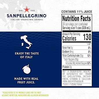 San Pellegrino Sparkling Fruit Beverages Variety Pack - 11.15 Fl Oz Cans (12 Pack)