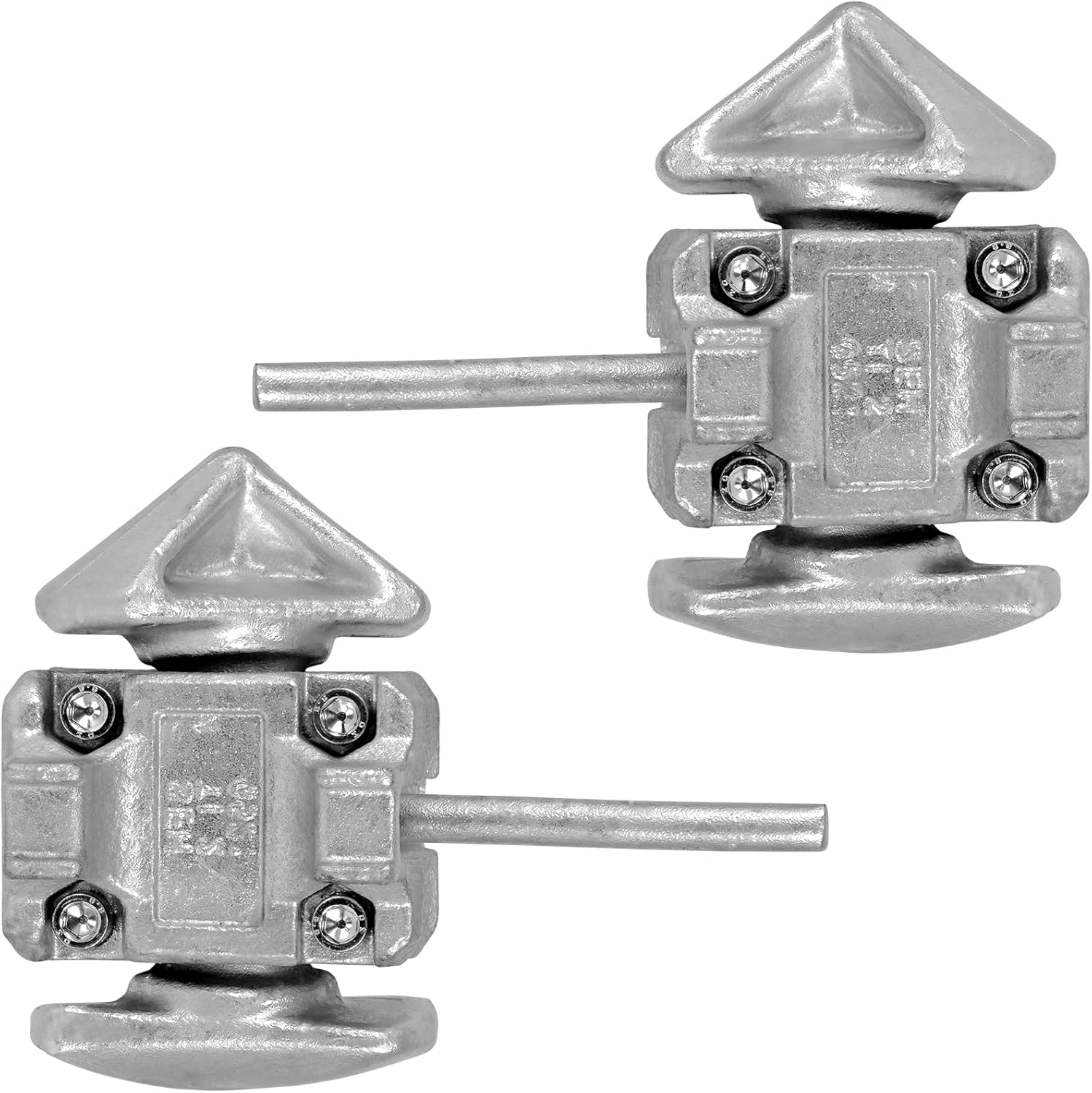 2 Pack Shipping Container Connection Locks, Standard Shipping Container Manual Lock Left Right Hand Locking Casting Steel, No Lever Required