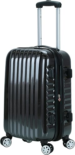 Miniatura 3 de Rockland, Melbourne - Maleta de viaje rígida y expandible de ruedas giratorias, Carbon