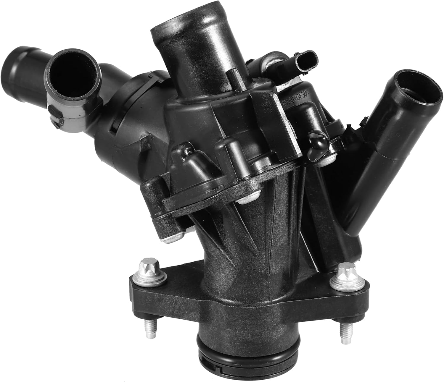 Engine Coolant Thermostat Housing Assembly Replacement for Mercedes-Benz CLA250 2014-2016, 2702000315 Metal Black 1Pc