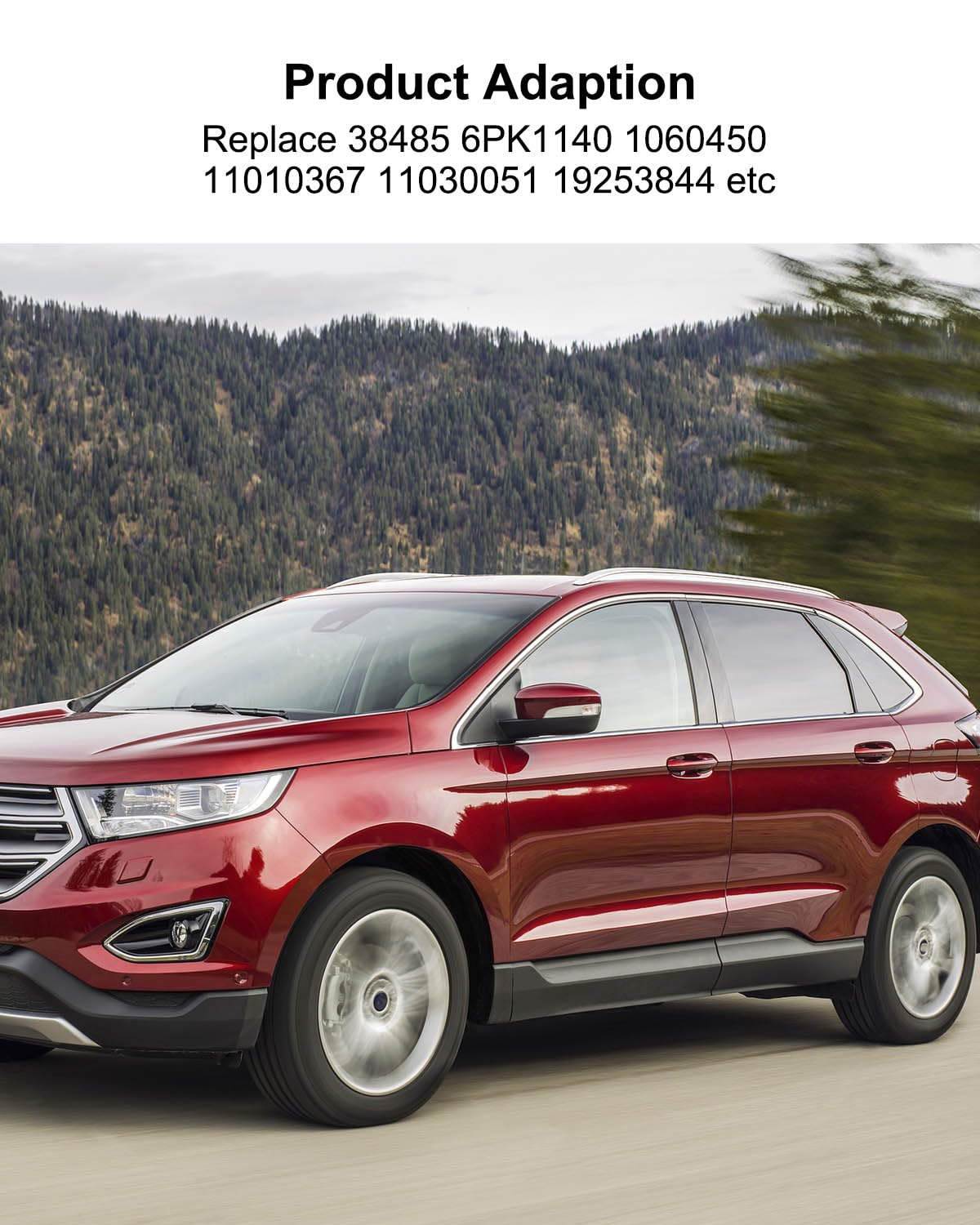 Serpentine Drive Belt Tensioner Kit Fit for Ford Edge Explorer Flex Taurus X Lincoln MKS MKT MKX MKZ Mazda 2007-2019 Replace 38485 6PK1140 1060450 11010367 11030051 19253844