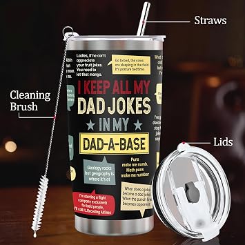 Christmas Dad Gifts for Men 20Oz Stainless Steel Tumbler Dad Birthday Gift