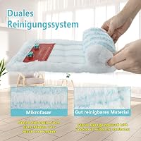 JUYLTOOL 4 db Mikroszálas Felmosófej Leifheit Profi XL Kompatibilis - Padlótisztító Csere Mop 42 cm Széles, Minden Padlótípushoz, Mosógépben 4