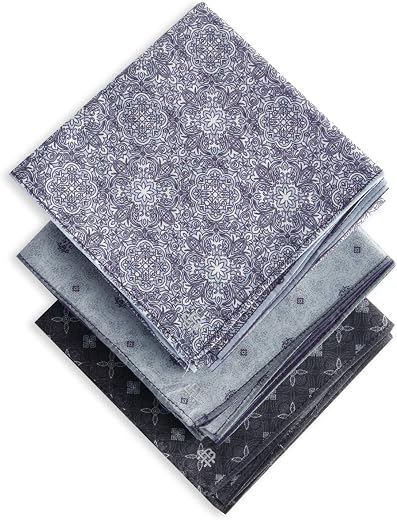 Bonjour Silcora Men’s Cotton Handkerchiefs Pack of 3 (Assorted)