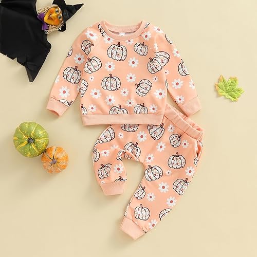 Miniatura 2 de Kaipiclos Ropa de otoño e invierno para bebé niña, sudadera con estampado floral, camisa de manga larga, pantalones, ropa
