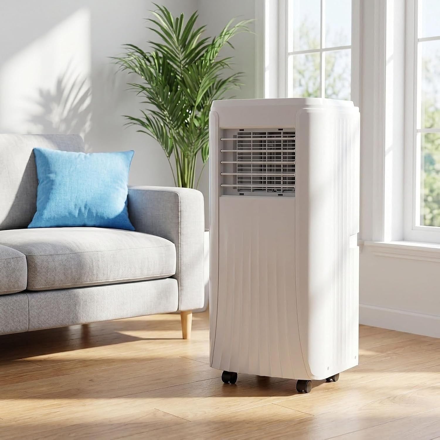 Aire Acondicionado Portátil 10000 BTU para 35 m², Enfriamiento para Hogar y Oficina, Unidad AC con Mando, Ventilador Silencioso, Modo Sueño, Temporizador 24H, K, 9000 Btu, 9000 BTU