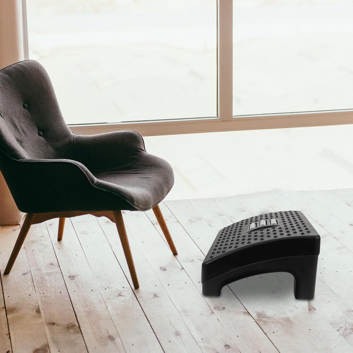 Luxshiny Ergonomic Foot Support Stool with Non-Slip Stable Structure PP Material Footrest for Office and Home Use Comfortable Height for Leg Relaxation and Shoe Tying Suitable for Adults