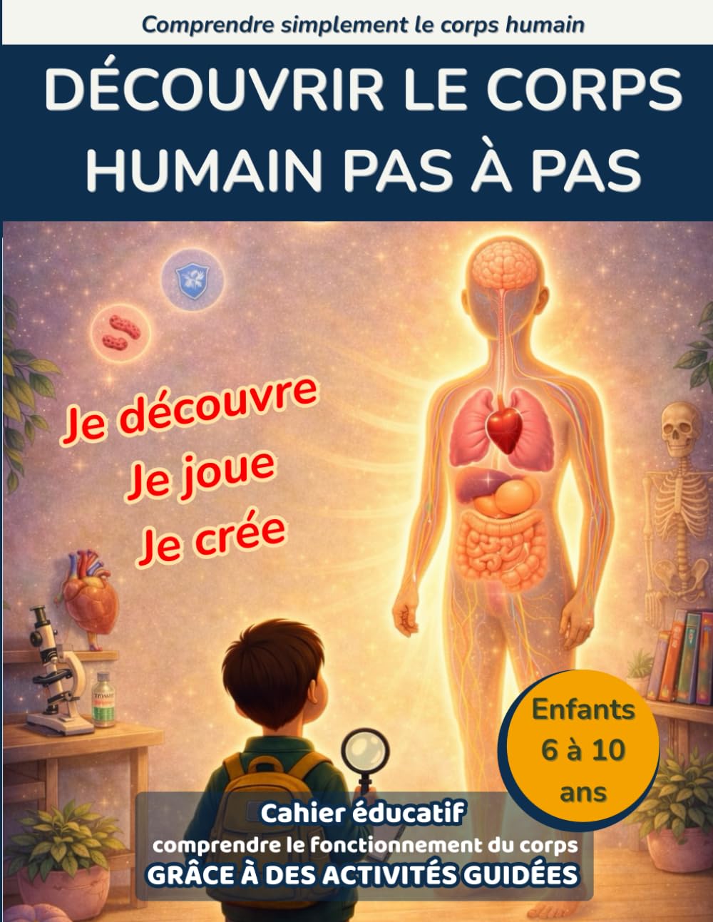 Découvrir le corps humain pas à pas: Cahier éducatif pour enfants de 6 à 10 ans – comprendre le fonctionnement du corps grâce à des activités guidées (Comprendre simplement le corps humain)