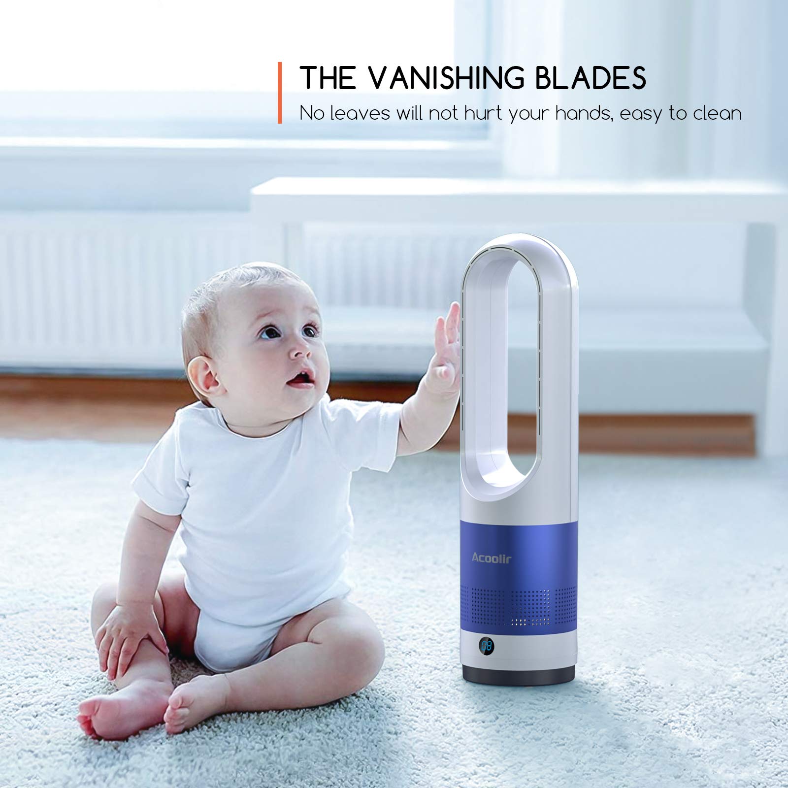 Stille Torenventilator met Luchtreiniger 2in1, App & Slimme Bediening