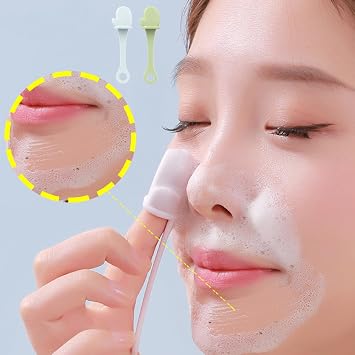 2 x Applicators for Facial Cleansing Brush, Exfoliating Massage, Blackhead Remover, Makeup Skin Care Remover, Mud, Clay, Body Lotion