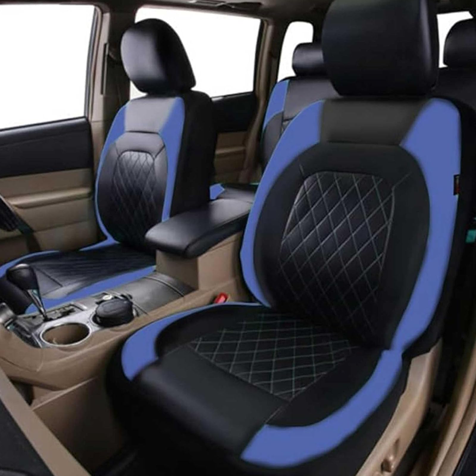 2 Housses Siège Avant Voiture pour Peugeot Partner 2000 2001 2002 2003 2004 2005 2006 2007 2008 2009 2010-2024, Housses Siège Voiture Avant Confortable Respirant Protecteur Coussins Siège Couvre