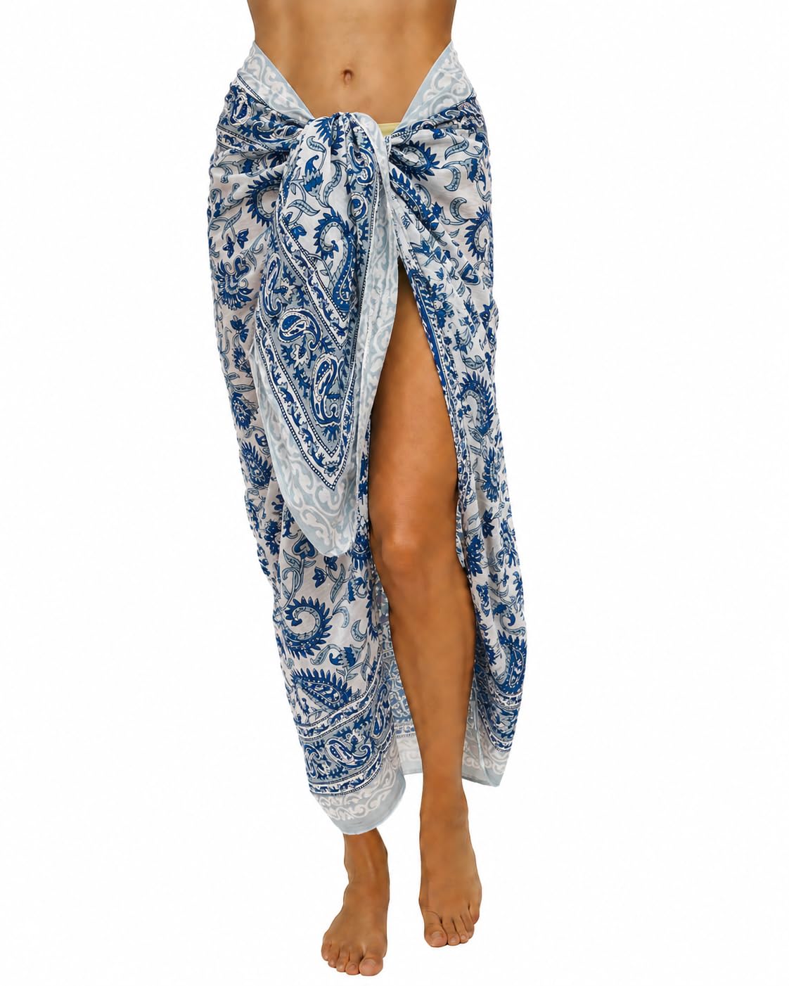 Rastogi Handicrafts 100% Cotton Block Print Pareo Sarong Swimsuit Wrap Skirt Cover Up Long Women’s Apparel Fabric (73" x 44")-image-20