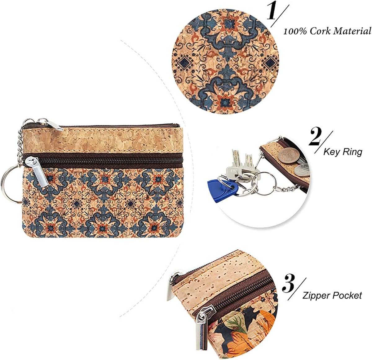 Natural Cork Coin Purse view 3