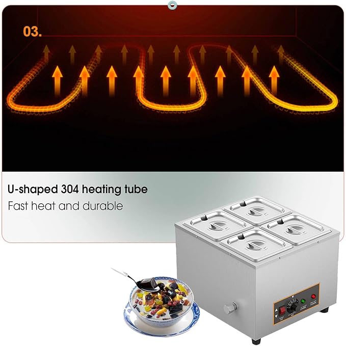 Máquina para fundir chocolate 4 tanques 1000W con control de temperatura miniatura 7