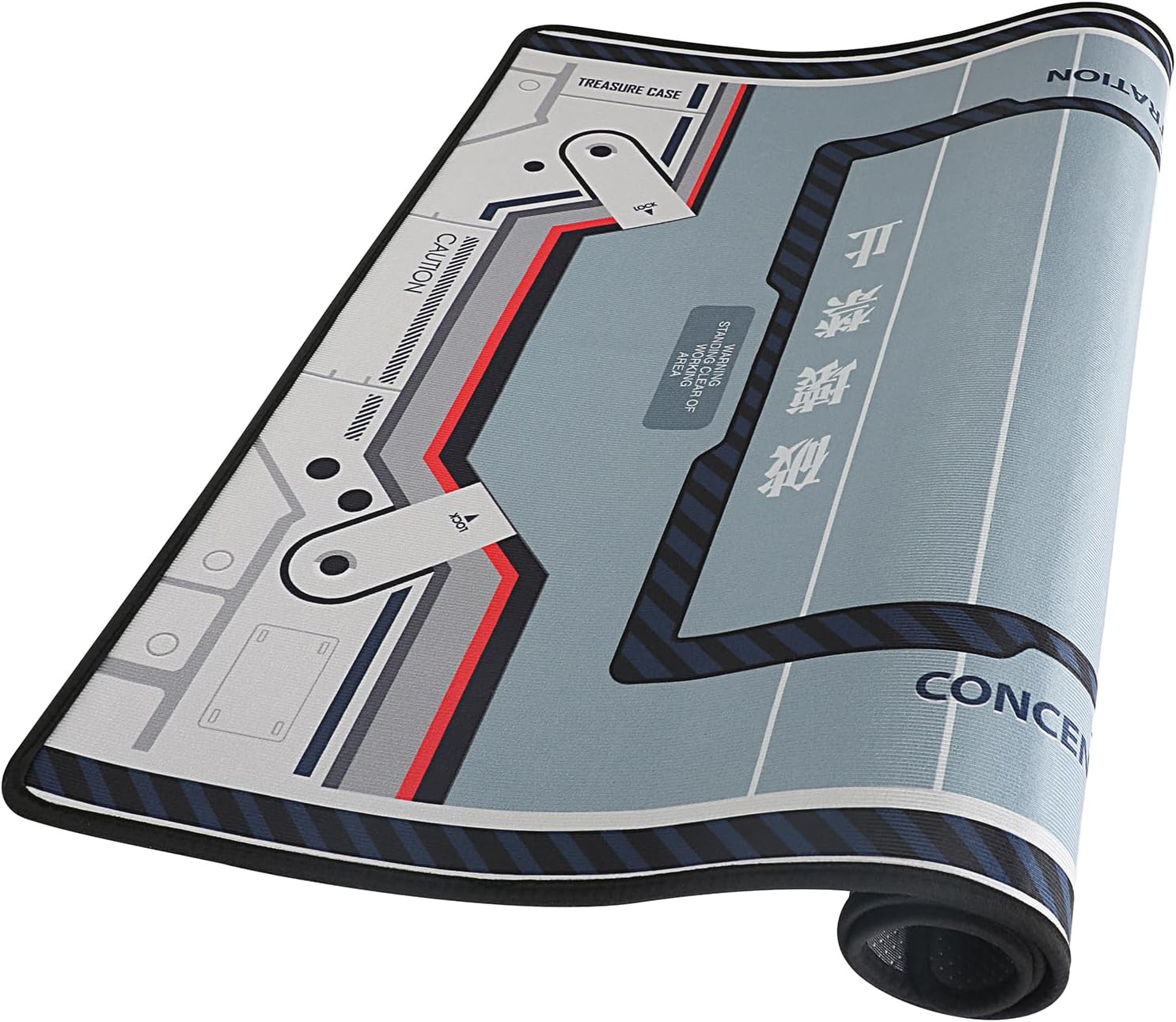 Floor Mat for Office Chair - Gaming Chair Mat- for Neon Genesis Evangelion Destruction Prohibited Inspired Design, Anti-Slip, Easy Clean & Machine Washable (35"×47")