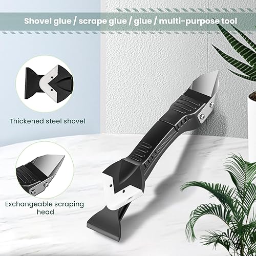 Miniatura 4 de Herramienta de calafateo removedor de calafateo Herramienta de eliminación de lechada Herramienta de calafateo con 3 raspadores de esquina de