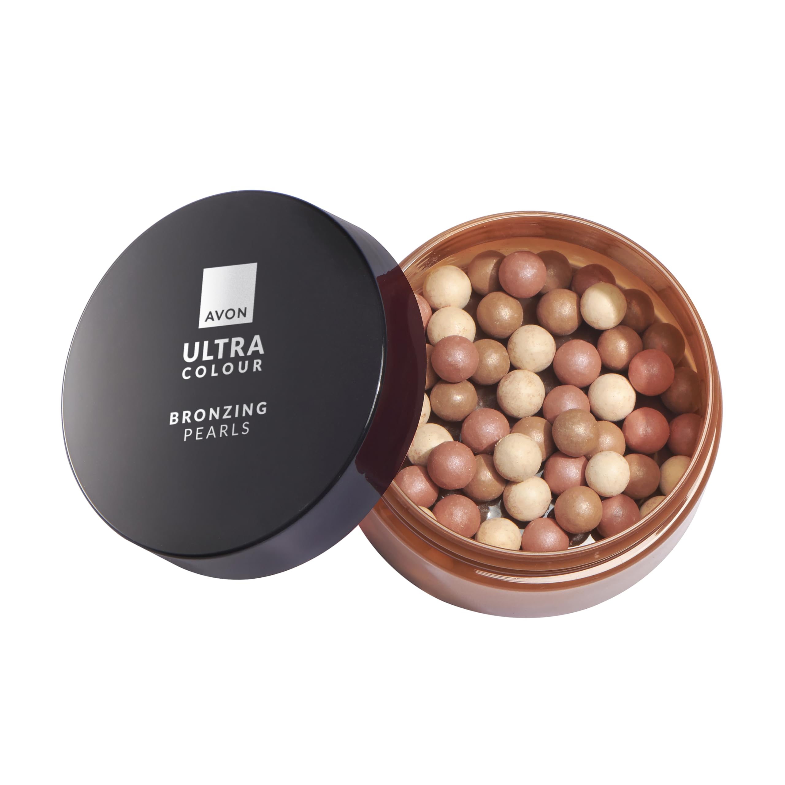 Avon Bronzing Pearls - Warm Glow, Multi-Shade Pearls with Mineral Pigments for a Buildable Multi-Dimensional Sun-Kissed Glow, Suitable for All Skin Tones, Cruelty-Free Face Bronzer, 28g