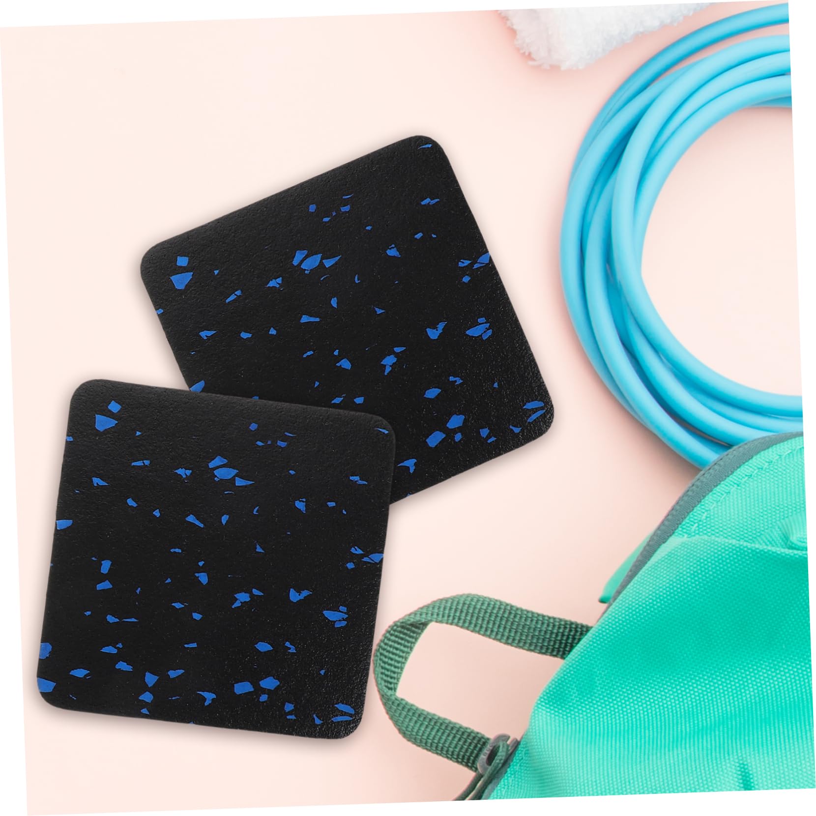KOMBIUDA Almohadillas Antideslizantes Colchonetas de Goma Gruesas para Reducción de Ruido y Absorción de Impactos para Cinta de Correr y Bicicletas Estáticas en Casa