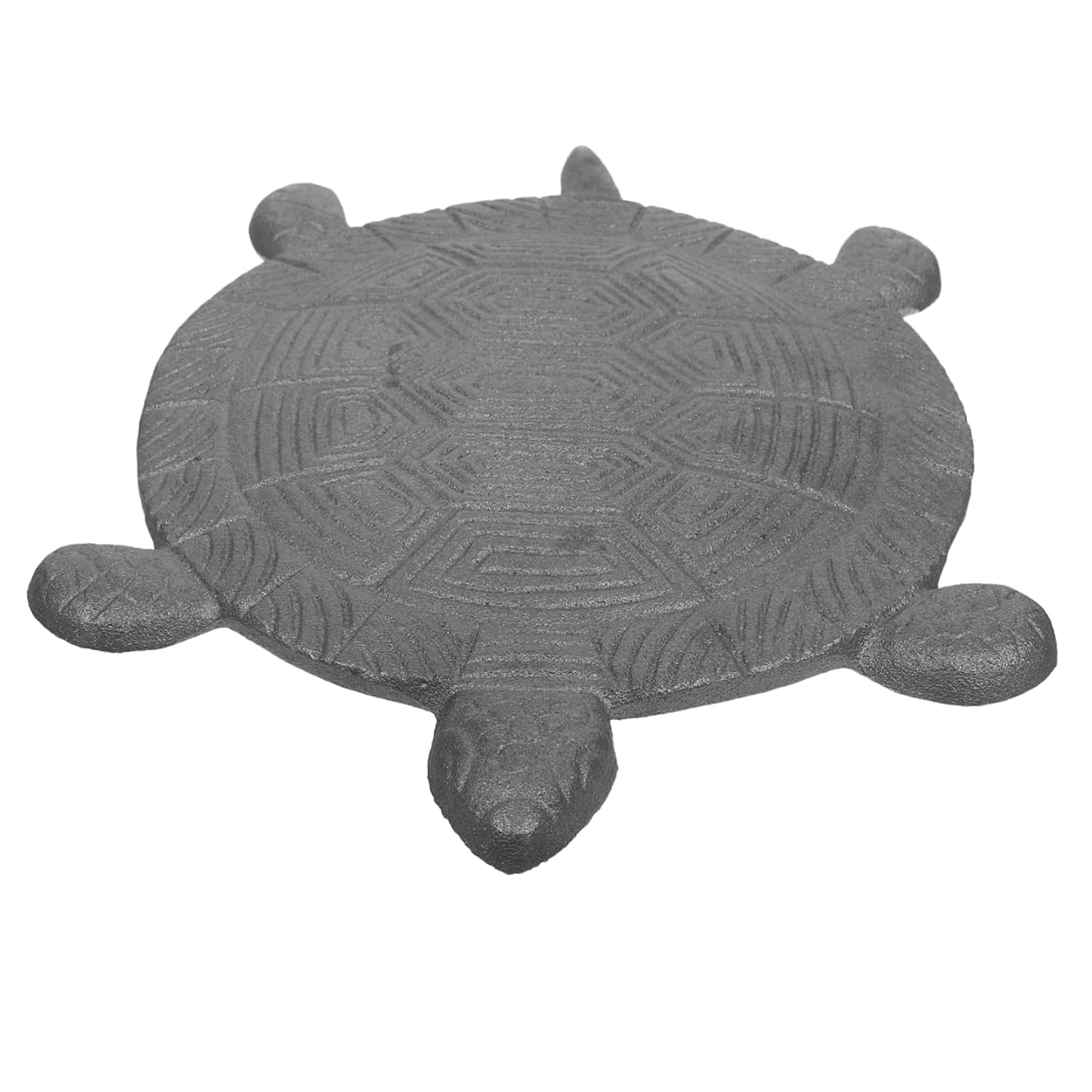 POPETPOP Cast Iron Turtle Stepping Stone Durable Outdoor Decorative Mat for Garden Pathway Unique Iron Turtle Design for Patios Walkways Functional Aesthetic Enhancement for Outdoor