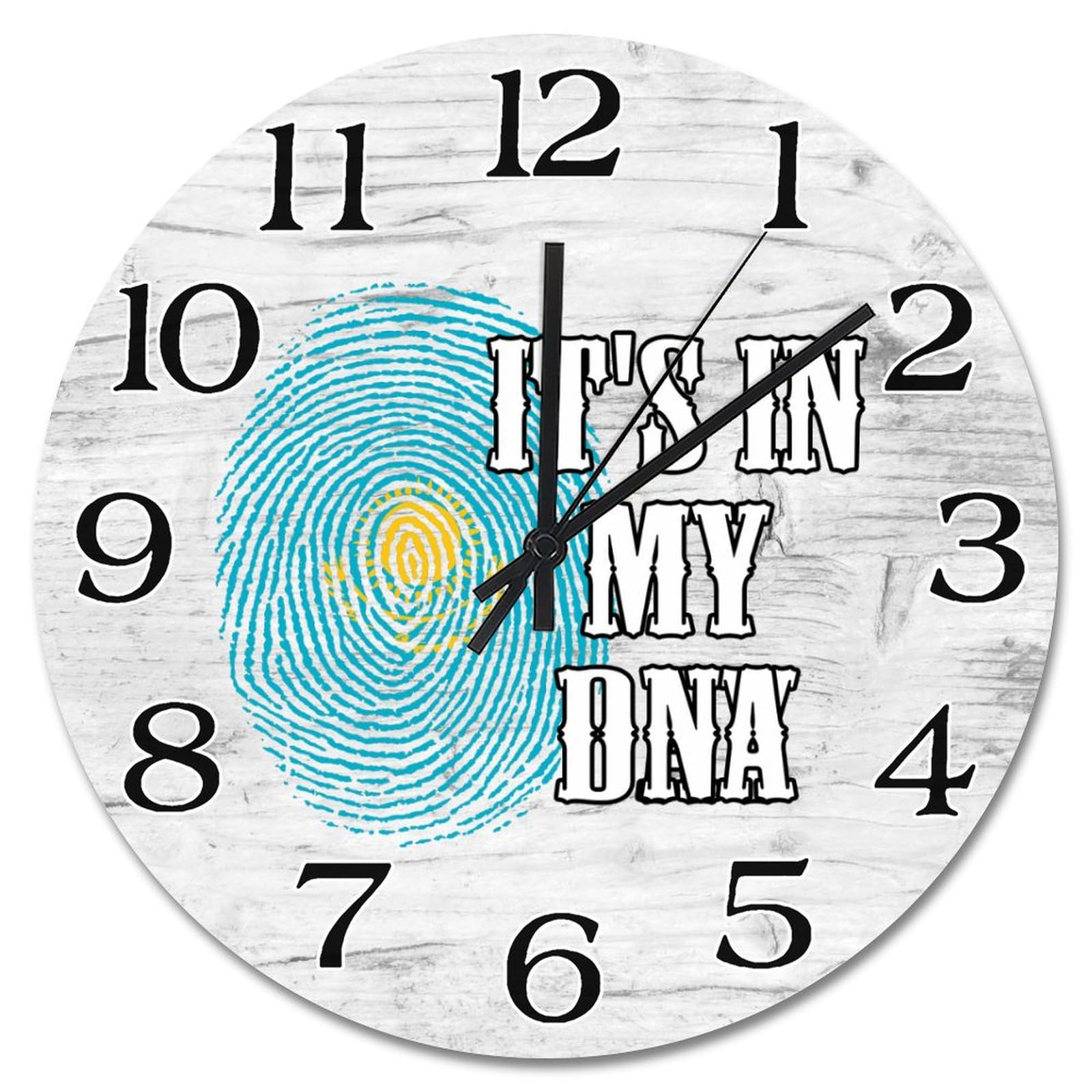 Horloge murale Kazakhstan bois noble 30cm design traditionnel
