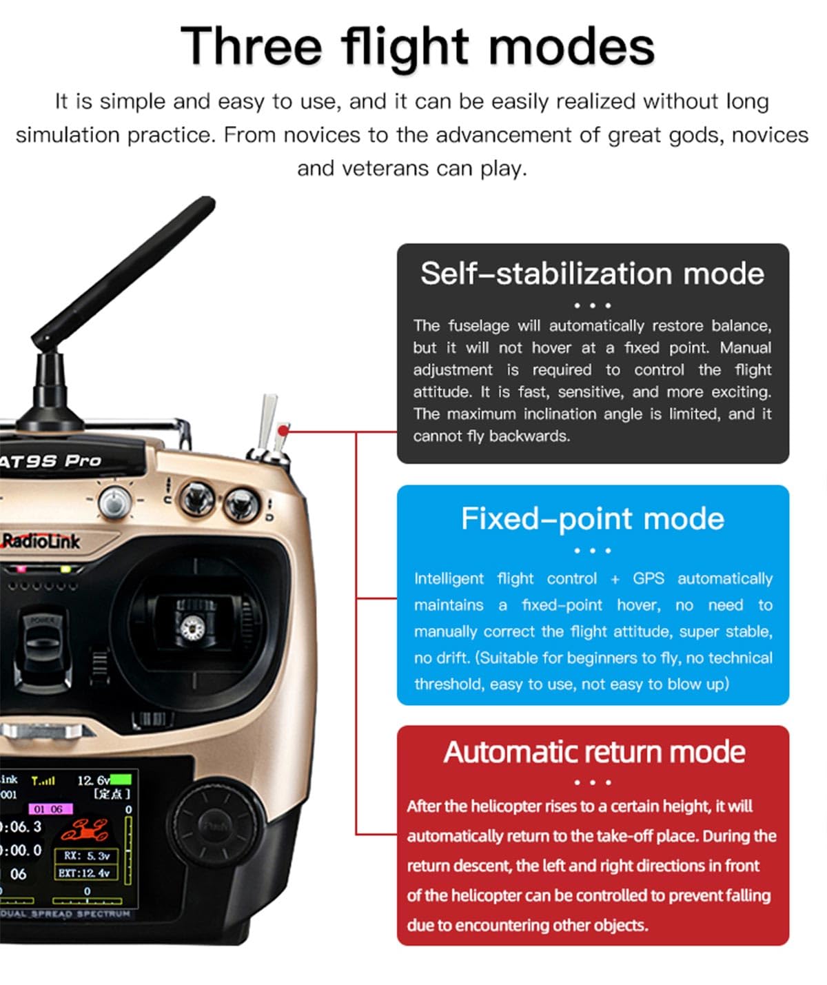 GPS RC elicotteri per adulti, JCZK 300C PRO 2.4G 12CH Flybarless RC elicottero modello con H1 Smart Flight Control, sistema di luci di navigazione a LED e porte apribili (versione RF)