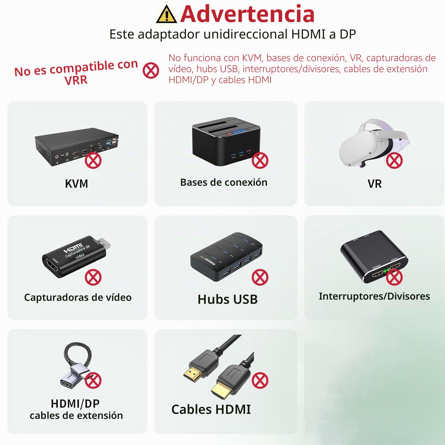 BENFEI Adaptador de Entrada HDMI a Salida DisplayPort, convertidor HDMI a DisplayPort DP Compatible con Adaptador de Audio para Ordenador portátil