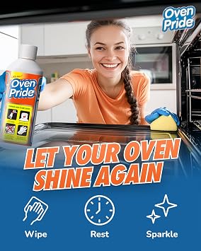 Oven Pride Oven Cleaner - 500ml Complete Oven Cleaning Kit with Safety Gloves & Cleaning Bag - Cleans First Time - Oven Cleaner Heavy Duty - Degreases Oven Without Scrubbing