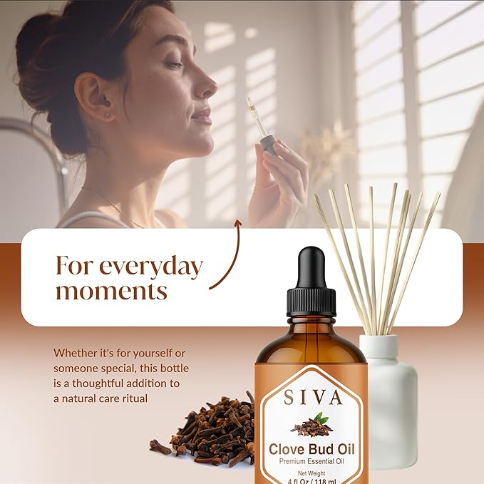 Aceite Esencial de Clavo de Olor SIVA 4 Fl Oz - 100% Natural miniatura 7