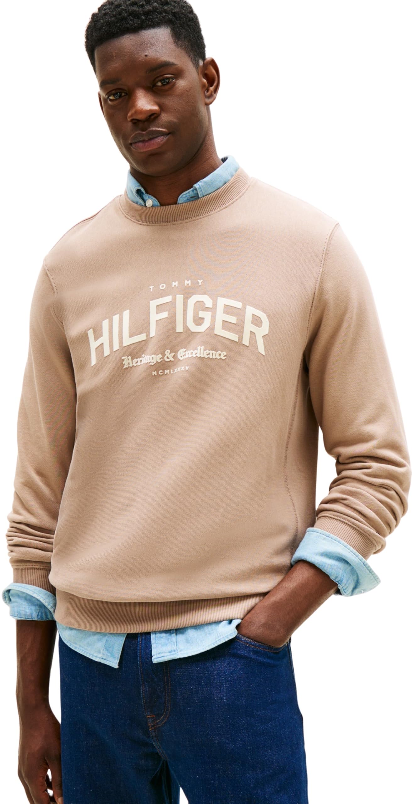 Tommy Hilfiger Herren Hilfiger Arch Crew Neck Mw0mw40067 Pullover-Sweatshirt (1er Pack)