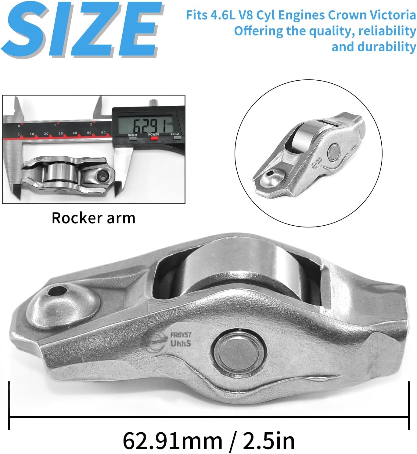 8Pcs Rocker Arms Kit for Ford compitable with Lincoln for Mercury 1992-2018 4.6L 5.4L 6.8L Engines Replaces F8AE-6564-AA F2AZ-6564-A F6AZ-6564-AA R-1096 MR-929