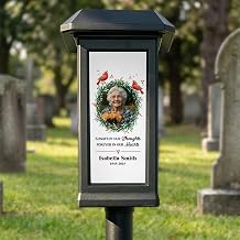 callie Personalized Memorial Solar Garden Light, Custom Cardinal Butterfly Solar Light for Cemetery Grave with Photo & Name & Year | Remembrance Sympathy Gifts for Loss of Loved