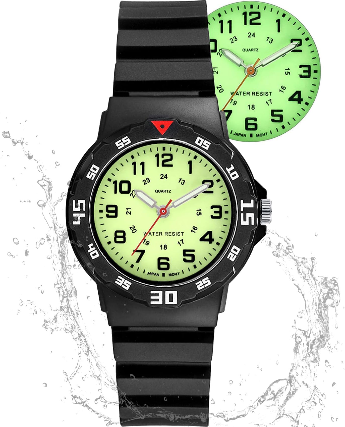 Kids Analog Watches for Girls Boys Children Watches with Luminous Easy to Read Learning Time, Soft Band, 30M Waterproof Child Watch, Great Birthday Gifts for Ages 3-12 Kids