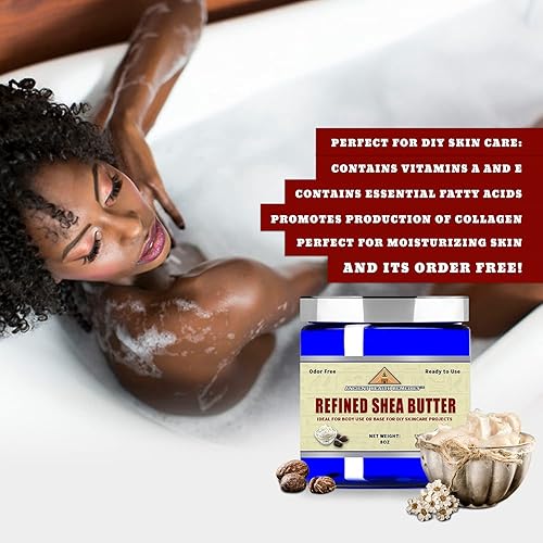 Miniatura 4 de Bloques de manteca de karité blanco marfil africano refinados naturalmente, sin aroma, tamaño a granel para piel seca, base de recetas de