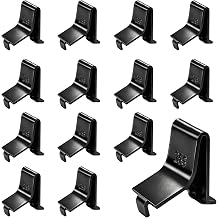 Shelf Clips, Hosrnovo Adjustable Shelf Brackets for 255 Standard Pilaster, Heavy Duty Metal Shelving Brackets Clips for Kitchen Cabinet Bookcase Black 14